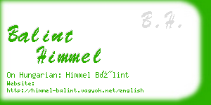 balint himmel business card